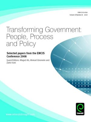 cover image of Transforming Government: People, Process and Policy, Volume 3, Issue 2